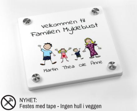Bilde av Dørskilt i akryl, m/tape