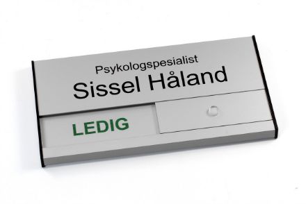 Bilde av Ledig/opptatt-skilt med egen tekst