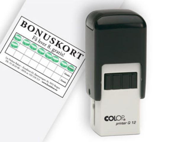 Stempel for bonuskort, Colop Q12