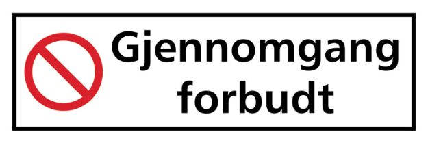 Gjennomgang forbudt