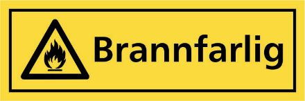 Bilde av Advarsel skilt: Brannfarlig