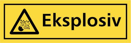 Bilde av Advarsel skilt: Eksplosiv
