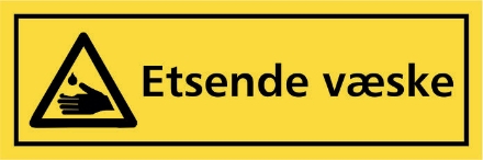 Bilde av Advarsel skilt: Etsende væske