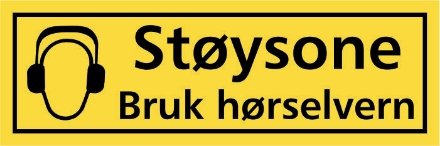 Bilde av Advarsel: Støysone - Bruk hørselvern