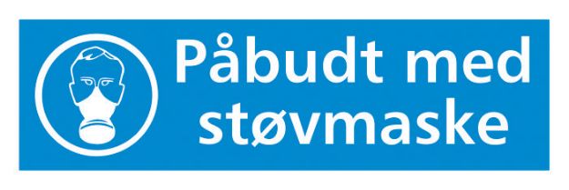 Påbudt med støvmaske