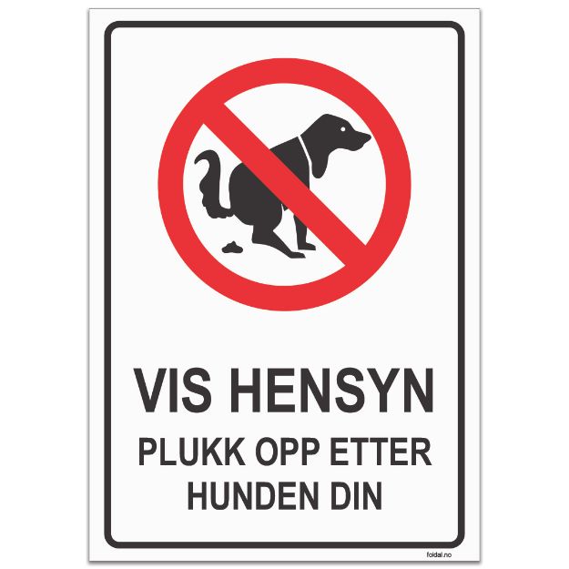 Vis hensyn, plukk opp etter hunden din