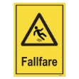 Fareskilt: Fallfare