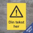 Varselskilt med egen tekst
