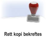 Bilde av Standard RETT KOPI BEKREFTES stempel