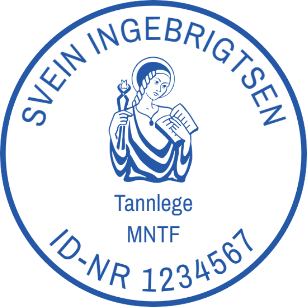 Bilde av Rundt stempel for tannlege