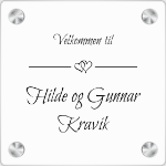 Bilde av Koselig dørskilt i klar og gjennomsiktig akryl / pleksiglass