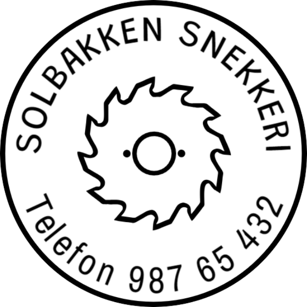 Bilde av Rundt svitrykk med logo og tekst, for merking av treprodukter