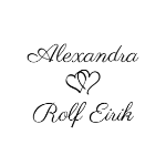 Bilde av Personlig pregestempel med navn og hjerter