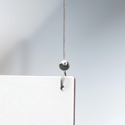 Bilde av Wire og feste for 1stk hengeskilt (2x1m wire)