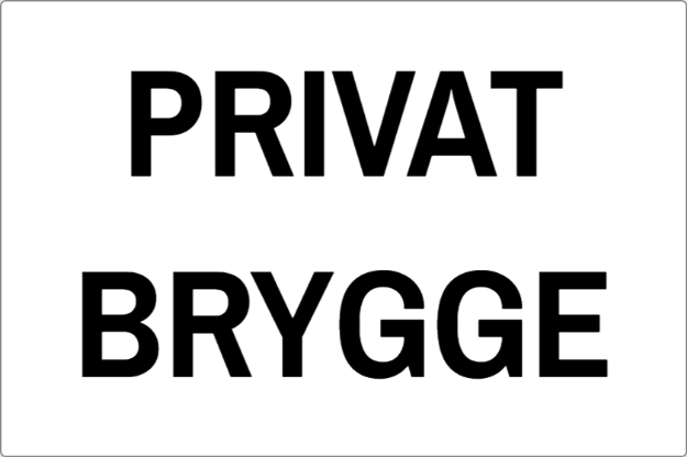 Bilde av Skilt: Privat brygge