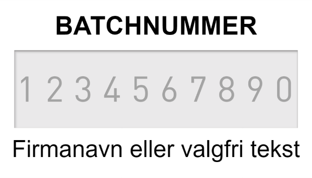 Bilde av Stempel med batchnummer / justerbare tall