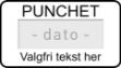 Bilde av Trodat stempel med PUNCHET og justerbar dato
