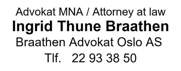 Bilde av Advokatstempel med tittel og telefonnummer