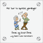 Bilde av Skilt: Her bor to spreke gamlinger