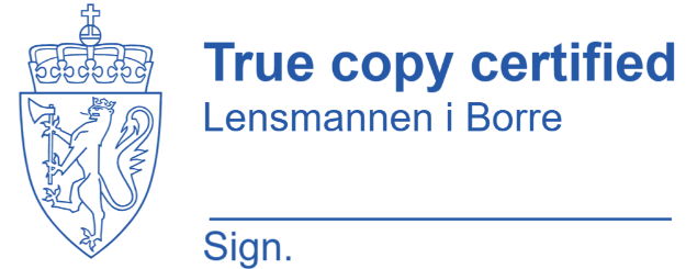 Bilde av Stempel for politi: True copy certified