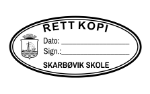Bilde av Rett kopi stempel, ovalt