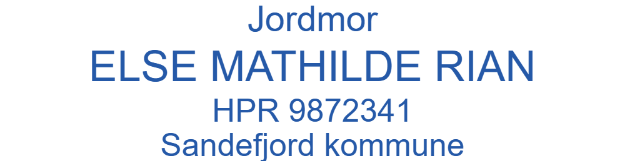 Bilde av Stempel for jordmor