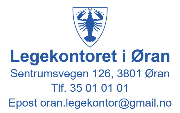Bilde av Stempel for legekontor med logo og adresse