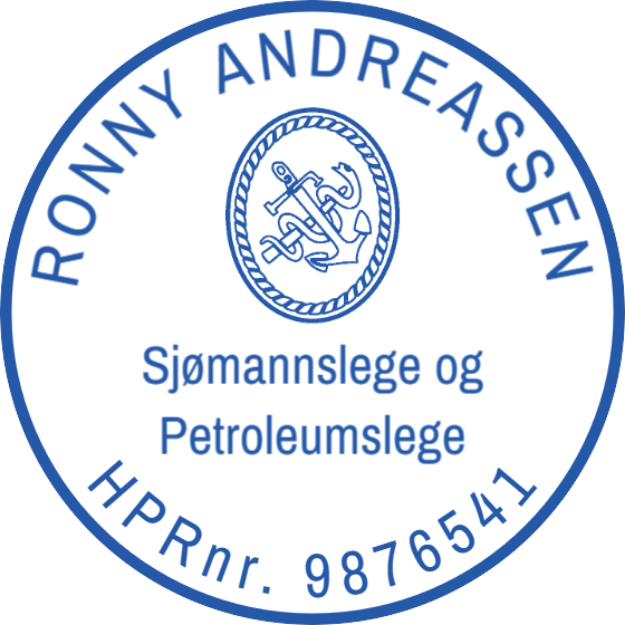 Bilde av Rundt stempel for sjømannslege/petroleumslege