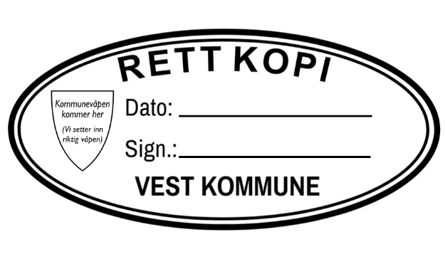 Bilde av Rett kopi stempel ovalt