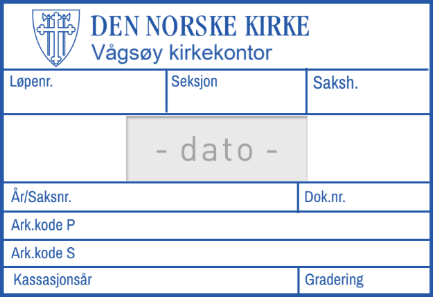 Bilde av Journalstempel for kirken