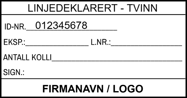 Bilde av Stempel for TVINN deklarering 