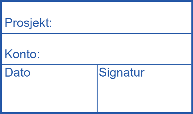 Bilde av Stempel for kontering