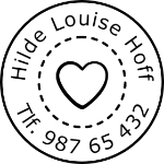 Bilde av Rundt stempel til å merke barnas klær