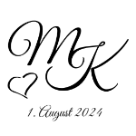 Bilde av Monogramstempel rund med initialer og dato