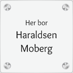 Bilde av Dørskilt i akryl med etternavn