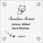 Bilde av Mal på dørskilt. Familien... og pus!