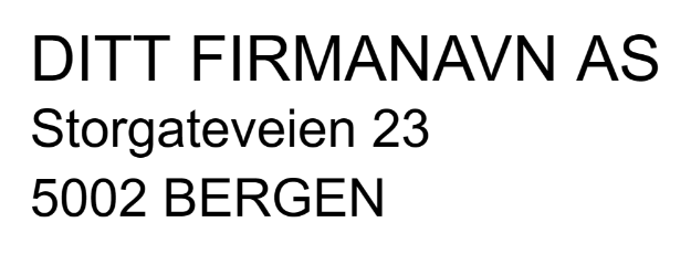 Bilde av Stempel til adressering av konvolutter m.m.