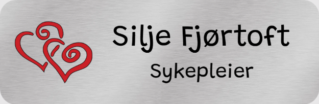 Bilde av Navneskilt for sykepleier, med nål eller magnetfeste