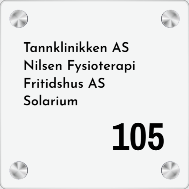 Bilde av Skilt med nummer for glassvegg, m/festetape