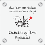 Bilde av Dørskilt: Her bor en fisker