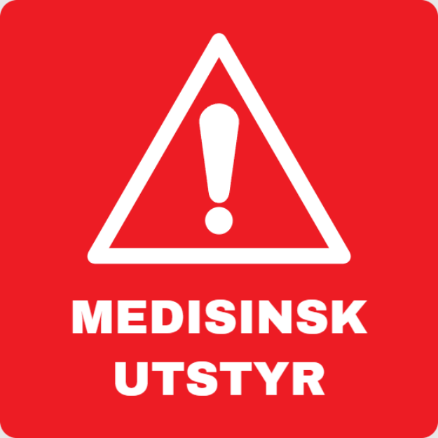 Bilde av Mal på skilt med varseltrekant og tekst Medisinsk utstyr.