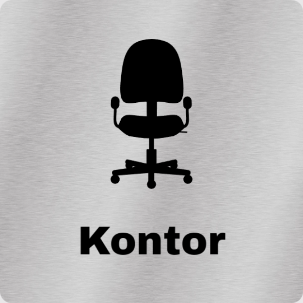 Bilde av Skilt for kontor med figur