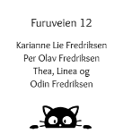 Bilde av Postkasseskilt med navn og kattemotiv