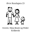 Bilde av Postkasseskilt med strekfigurer