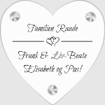 Bilde av Hjerteformet skilt i KLAR akryl