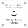 Bilde av Dørskilt med tapefeste og design for fiskere