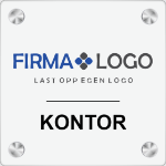 Bilde av Kontorskilt i akryl med bedriftens logo