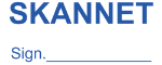 Bilde av SKANNET stempel med linje for signering