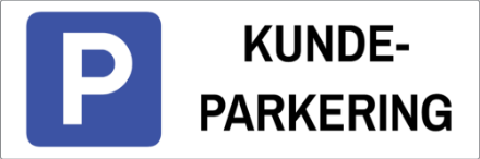 Bilde av Skilt for kundeparkering