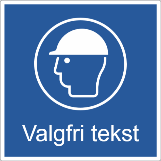 Bilde av Påbudsskilt med egen tekst og valgfritt symbol